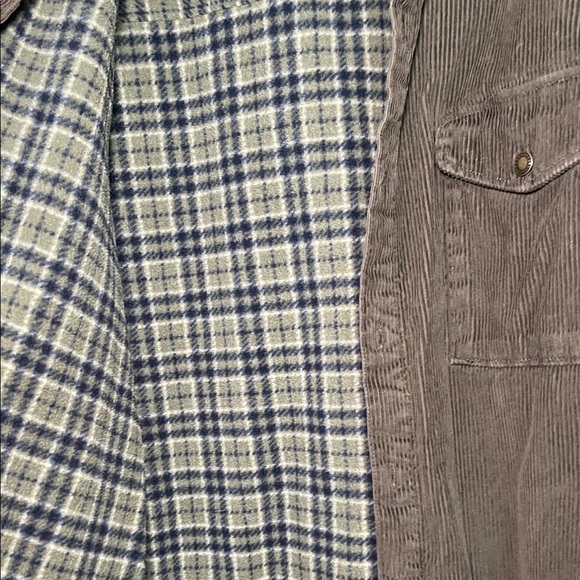 Club Room Men's Olive Corduroy Shirt Jacket With Leather Collar XL - Picture 4 of 6